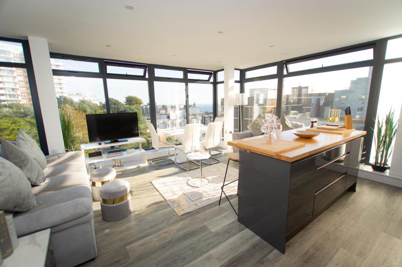 * Panoramic Penthouse With Sea & City Views Bournemouth Dış mekan fotoğraf