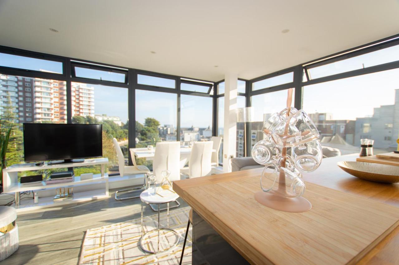 * Panoramic Penthouse With Sea & City Views Bournemouth Dış mekan fotoğraf