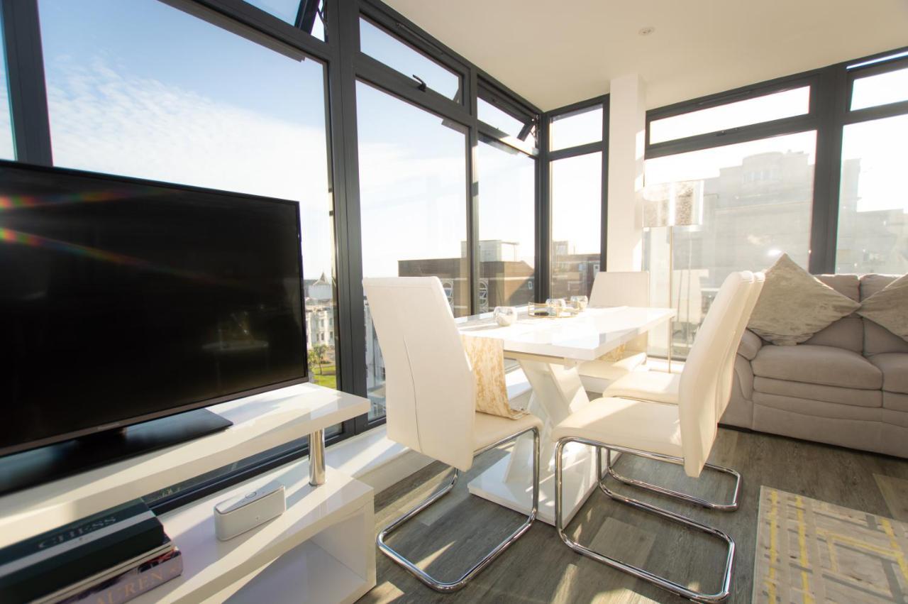 * Panoramic Penthouse With Sea & City Views Bournemouth Dış mekan fotoğraf